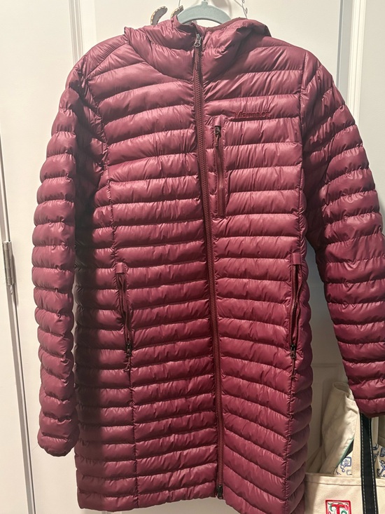 Marmot Jackets & Blazers - Marmot Women's Long Hooded Puffer Coat - Wine